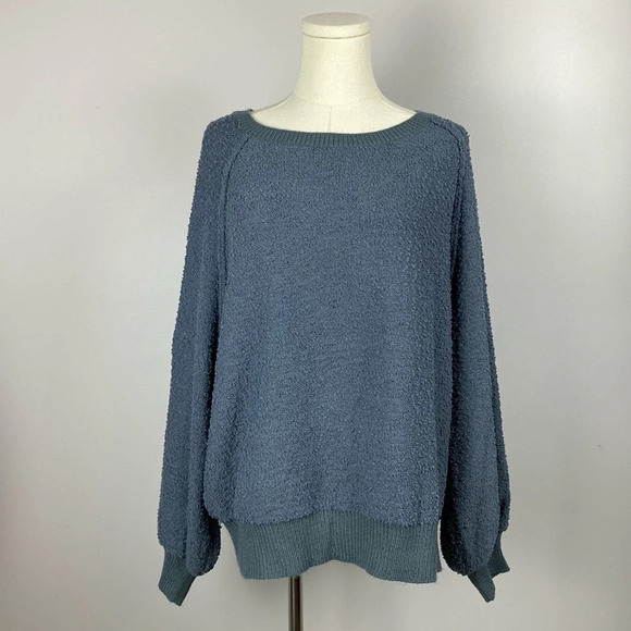 🌸Puff Sleeve Boat Neck Sweater From Umgee - Picture 1 of 16